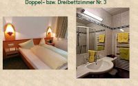 Zimmer 3 Collage: 
Doppel- bzw. Dreibettzimmer Nr. 3